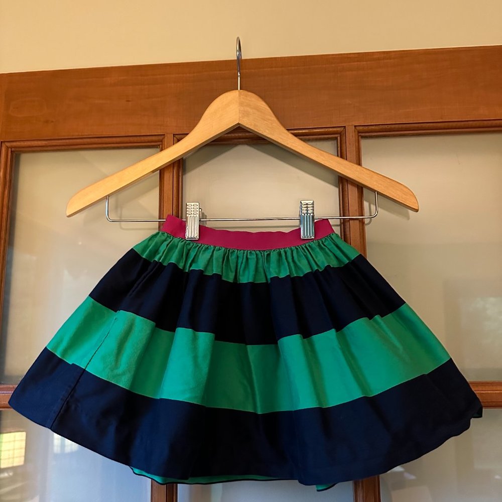 Ralph Lauren Navy/Green Stripe Skirt Size 5